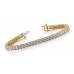 6.00 ct Ladies Princess Cut Diamond Tennis Bracelet In Channel Setting Yellow Gold 6.00 ct Ladies Princess Cut Diamond Tennis Bracelet In Channel Setting Yellow Gold